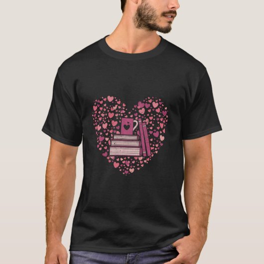 Book Heart Book Reader Gift Bookworm Nerd Love Rea T-shirt (Voorkant)