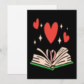 Book Heart Clothing Her Gift Book Lover Valentines Feestdagenkaart (Voorkant / Achterkant)
