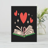 Book Heart Clothing Her Gift Book Lover Valentines Feestdagenkaart (Staand voorkant)