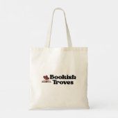 Book & Hearts Illustration Romantic Reader Gift Tote Bag (Achterkant)