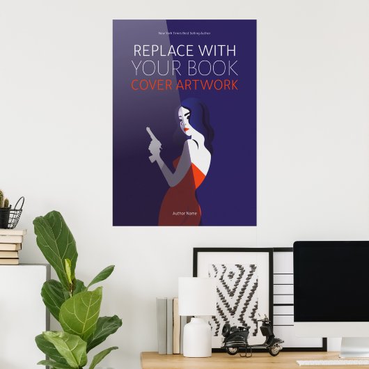 Book Hoesje | Promotie auteur-schrijver Poster (Thuiskantoor)