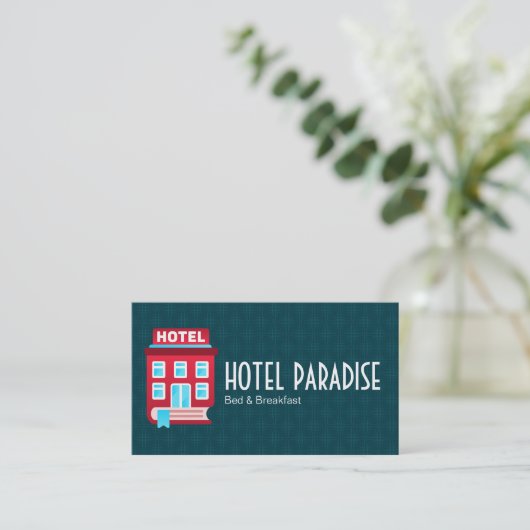 Book Hotel Logo | Bed Breakfast Visitekaartje (Staand voorkant)