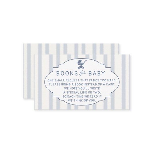 Book Insert Coffee Brewing Brunch Blue Baby Shower Informatiekaartje (Voorkant / Achterkant in situ)