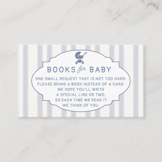 Book Insert Coffee Brewing Brunch Blue Baby Shower Informatiekaartje (Voorkant)
