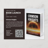 Book Launch Author Promo Photo QR Code Briefkaart (Voorkant)