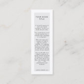 Book Launch Author Promotional Mini Bladwijzer Kaa Visitekaartje (Achterkant)