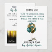 Book Launch Party Balloons Hartelijk dank Kaart (Voorkant / Achterkant)