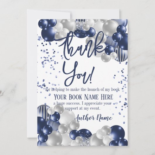 Book Launch Party Hartelijk dank Bedankkaart (Voorkant)