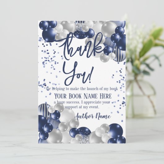 Book Launch Party Hartelijk dank Bedankkaart (Staand voorkant)