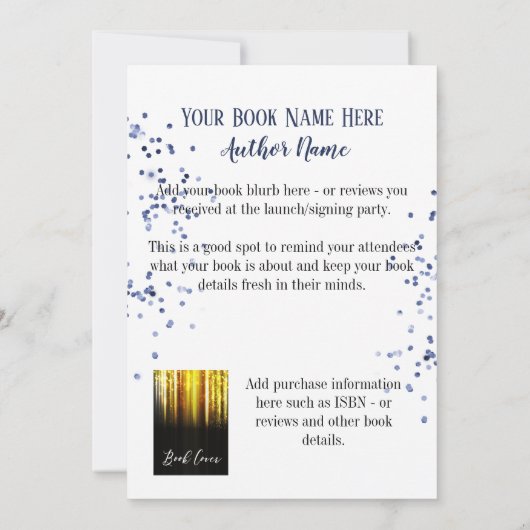 Book Launch Party Hartelijk dank Bedankkaart (Achterkant)