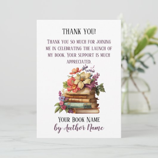 Book Launch Party Hartelijk dank Kaart (Staand voorkant)
