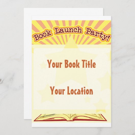 Book Launch Party nodigt uit Kaart (Voorkant / Achterkant)