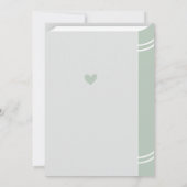 Book Library Sage Green Gender Neutral Baby shower Kaart (Achterkant)