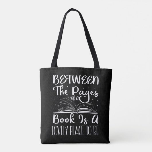 Book Lover Bookworm Nerd Literary Librarian Gift Tote Bag (Achterkant)
