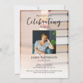 Book Lover Celebration of Life Your Photo Funeral Kaart (Voorkant)