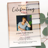 Book Lover Celebration of Life Your Photo Funeral Kaart