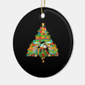 Book Lover Christmas Tree Bookworm Librarian Keramisch Ornament (Links)