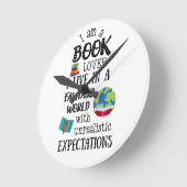 Book Lover Clock Ronde Klok (Hoek)