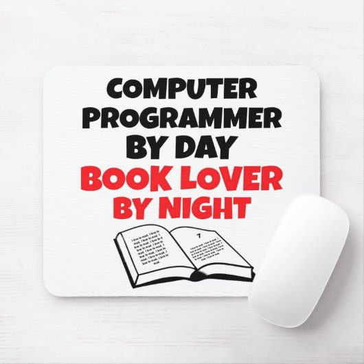 Book Lover computerprogrammeur Muismat (Met muis)