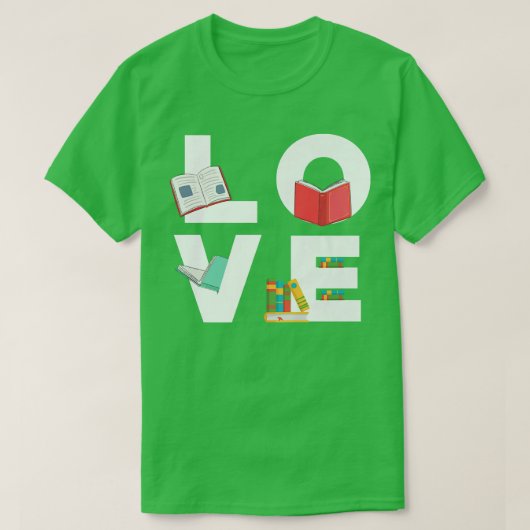 Book Lover Cute Book Reading Nerd T-shirt (Design voorkant)