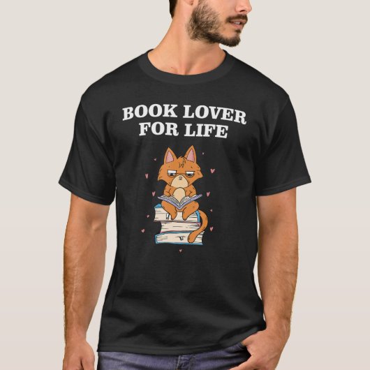 Book Lover for Life_1 T-shirt (Voorkant)