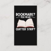 Book Lover Funny Bookworm Joke Visitekaartje (Voorkant)