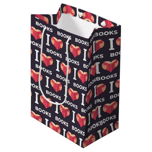 Book Lover Gift Bag Medium Cadeauzakje (Voorkant Gekanteld)