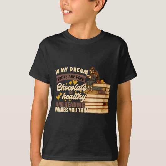 Book Lover Gift Reading Gift Sweet Chocolate Lover T-shirt (Voorkant)