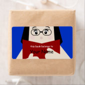 Book Lover Girl 2 Bookplaat Label (Insitu)