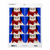 Book Lover Girl 2 Bookplaat Label (Full Sheet)