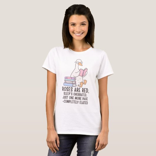 Book Lover Goose T-shirt (Voorkant volledig)