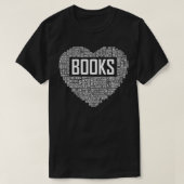 Book Lover Heart Gift Bookworm Gifts Love Reading T-shirt (Design voorkant)