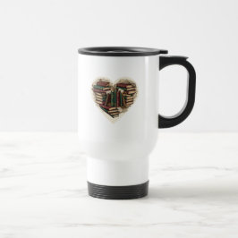 Book Lover Heart Mug Reisbeker