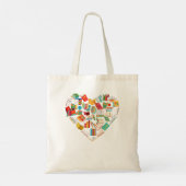 Book Lover Heart Shape reading club Librarian Libr Tote Bag (Achterkant)