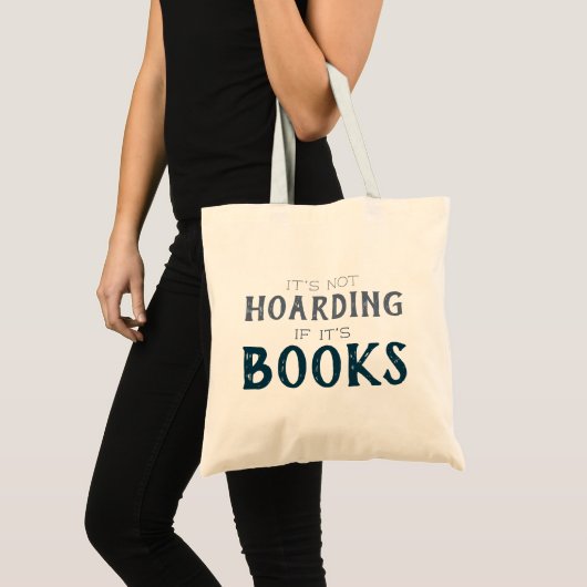 Book Lover Hoarder Funny Nerd Reading Tote Bag (Voorkant (product))