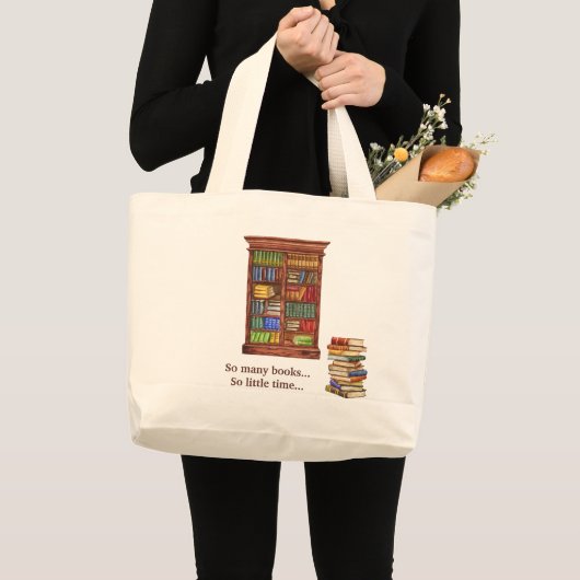 Book Lover Jumbo Canvas tas | 2-zijdig ontwerp (Voorkant (product))