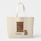 Book Lover Jumbo Canvas tas | 2-zijdig ontwerp (Achterkant)