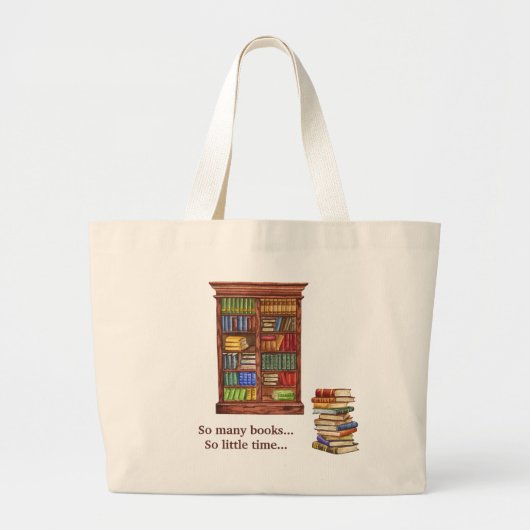 Book Lover Jumbo Canvas tas | 2-zijdig ontwerp (Voorkant)