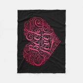 Book Lover Kalligrafie Hart voor lezers, schrijver Fleece Deken (Voorkant)