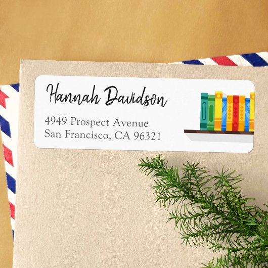 Book Lover Librarian Bibliophile Return Address Etiket