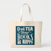 Book Lover Librarian Bookworm Reading Club Grote Tote Bag (Voorkant)