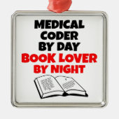 Book Lover Medical Coder Metalen Ornament (Voorkant)