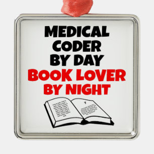 Book Lover Medical Coder Metalen Ornament