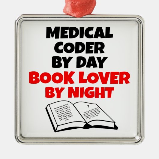 Book Lover Medical Coder Metalen Ornament (Voorkant)