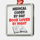 Book Lover Medical Coder Metalen Ornament (Links)