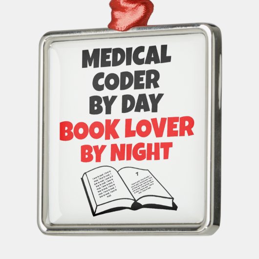 Book Lover Medical Coder Metalen Ornament (Links)