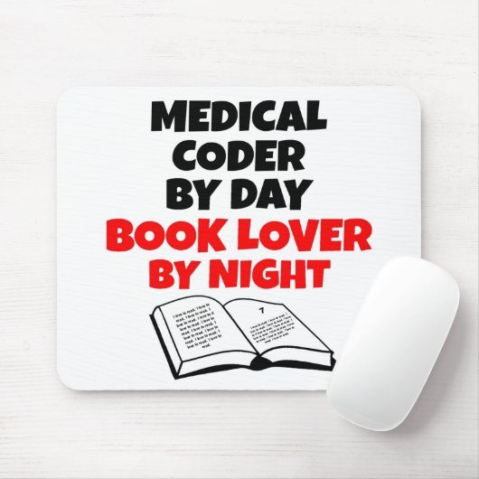 Book Lover Medical Coder Muismat (Met muis)
