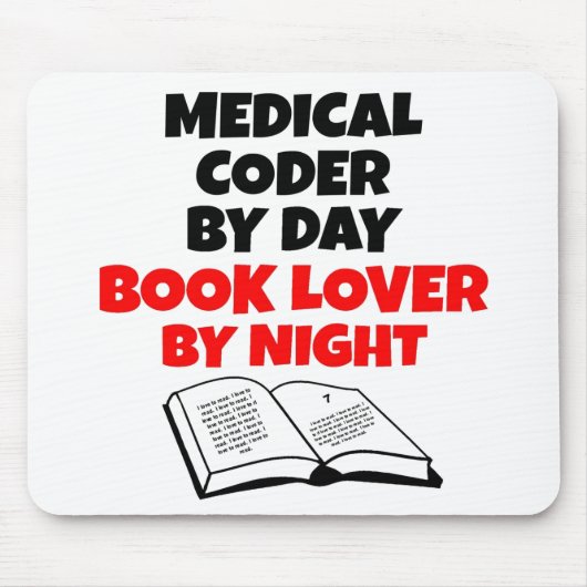 Book Lover Medical Coder Muismat (Voorkant)