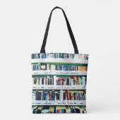 Book Lover Monogram Bag, bibliotheekboekenboekhoud Tote Bag (Achterkant)