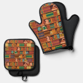 Book Lover Ovenwant & Pannenlap Set (Voorkant / Achterkant)